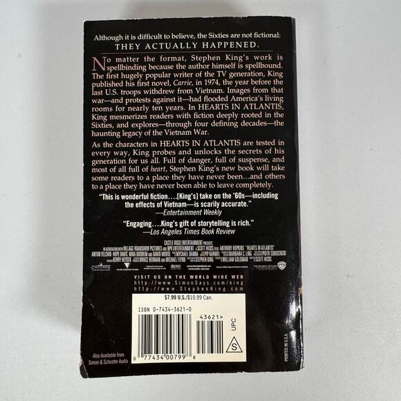 Stephen King Hearts in Atlantis Paperback Used - Picture 2 of 6